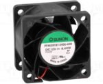 8008670093 PF40281B1-000U-A99, Fan Tubeaxial 12VDC Square - 40mm L x 40mm H Ball 24.9 CFM (0.697m³/min) 2 Wire Leads Hirschmann — изображение 3