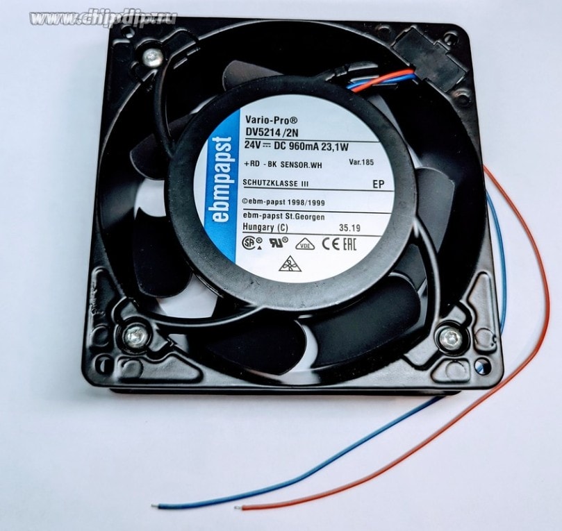 doc036676449 8024494125 Вентилятор Ebmpapst Vario-Pro DV5214/2N 24V DC 960mA 23.1W 127x38 2pin Hirschmann — изображение 1
