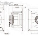 8025400950 Вентилятор Krubo K-EC310-R230-29(K) 230V AC 700W 3.1A Hirschmann