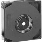 8033992660 RG160-28/14NTDA, Fan Blower, Centrifugal 24VDC Square - 220mm L x 220mm H Ball 181.3 CFM (5.08m³/min) 3 Wire Leads Hirschmann