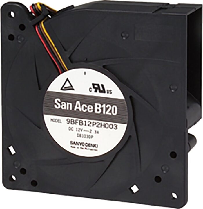8008679389 9BFB24P2H003, Fan Blower 24VDC Square/Rounded - 120mm L x 120mm H Ball 56.5 CFM (1.58m³/min) 4 Wire Leads Hirschmann — изображение 2