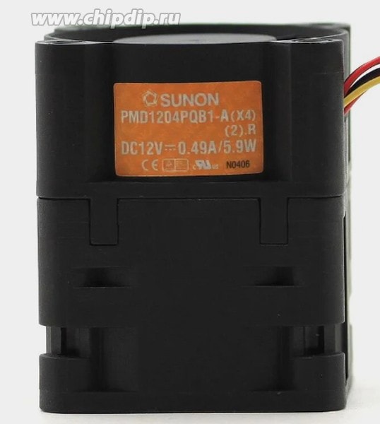 doc037373507 8007683163 Вентилятор Sunon PMD1204PQB1-A DC12V 0.49A 5.9W 40x40x48 7pin (сдвоенный) Hirschmann — изображение 1