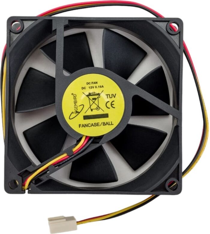 8048463713 Вентилятор Gembird FANCASE/BALL-3100, 80x80x25, двойной шарикоподшипник, 3pin, провод 30см, 3100 об/мин Hirschmann — изображение 5