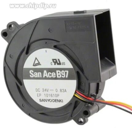 8040443299 Вентилятор Sanyo Denki 109BM12MC2-1 97.2x94.4x33 12V 0.260A 3.12W 3pin () Hirschmann