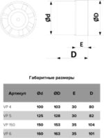 8026516430 VP 4, Вентилятор осевой канальный вытяжной D 100 90-00039 () Hirschmann — изображение 5
