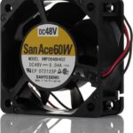 8006086800 9WP0648H402, Fan Tubeaxial 48VDC Square - 60mm L x 60mm H Ball 18.7 CFM (0.524m³/min) 2 Wire Leads Hirschmann