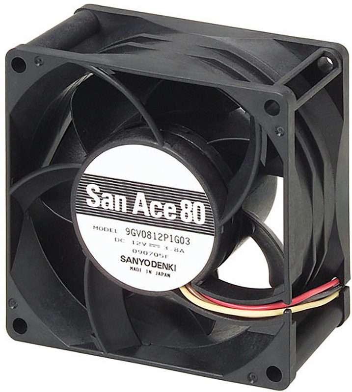 doc038244930 8008028439 9GV0824P1G031, DC Fans DC Axial Fan, 80x80x38mm, 24VDC, Guide Vane, Ribless, Tachometer, PWM Hirschmann — изображение 1