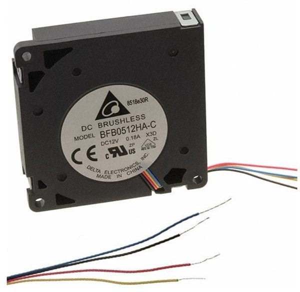 doc038304796 8004746948 BFB0512HA-CX3D, Blowers & Centrifugal Fans Blower, 50x10mm, 12VDC, 3.53CFM, Ball, 4x Lead Wire, Lock Rotor Sensor, Tach/PWM Hirschmann — изображение 1