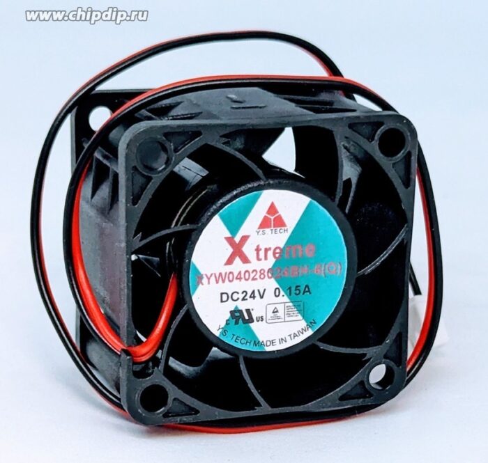 8011907527 Вентилятор Y.S.Tech XYW04028024BH-6(Q) 24V DC 0.15A 40X28 2pin Hirschmann — изображение 3
