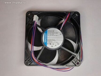 8033025578 4412/2HP, DC Fans Tubeaxial Fan, 119x119x38mm, 12VDC, 240m3/h, 8.1W, 50dBA, Ball, Tach/PWM Hirschmann