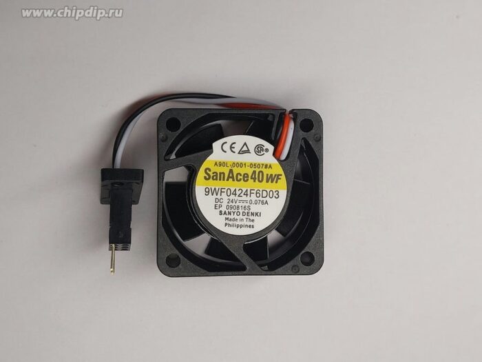 8007682102 Вентилятор San Ace 40 WF 9WF0424F6D03 Dc 24v 0.076A 3pin 40x20 Hirschmann — изображение 2
