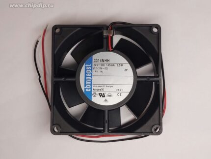8012784136 Вентилятор Ebmpapst 3314NHH 24v 145mA 3.5W (12-28V) 92x32 2pin Hirschmann