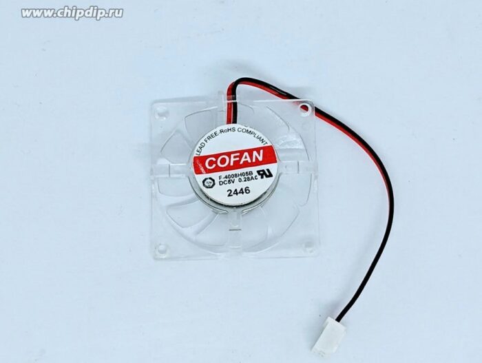 8007682612 Вентилятор COFAN F-4008H05B/F4008H05B 5V DC 0.28A 40x08 2pin прозрачный пластик/черный пластик Hirschmann — изображение 3