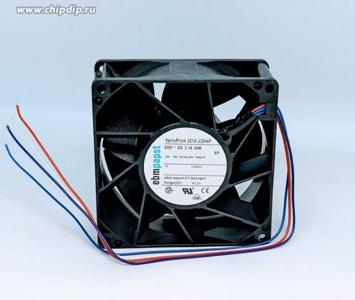 8020025864 Вентилятор Ebmpapst VarioPro 3214J/2H4P 24V DC 2.1A 50W 92x38 4pin Hirschmann — изображение 3