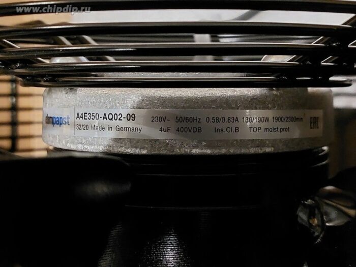 8035597770 Вентилятор Ebmpapst A4E350-AQ02-09 230V 50/60Hz 0.58/0.83A 130/190W 1900/2300min-1 () Hirschmann — изображение 2