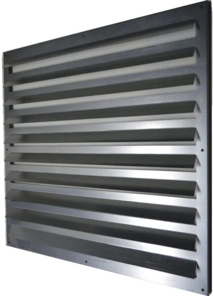 8020384022 Решетка вентиляционная 500х500мм с наружними жалюзями из оцинкованной стали RG000150 Hirschmann