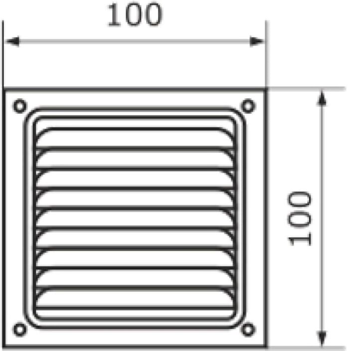 8020554131 4620007780307, Домарт Решетка вентиляционная 100x100 с сеткой, черная 170942 Hirschmann — изображение 2