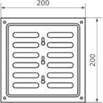 8020554136 Домарт Решетка вентиляционная 200x200 регулируемая, хром 170952 Hirschmann — изображение 4