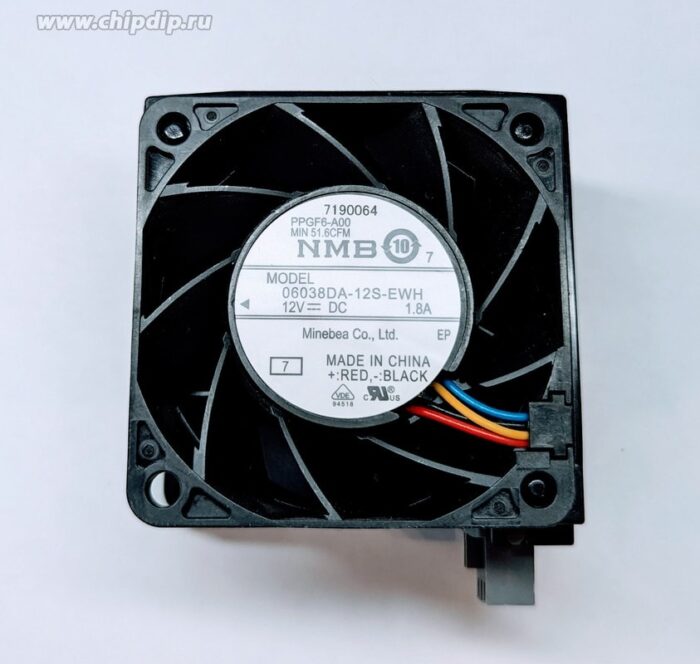 8015506520 Вентилятор NMB 06038DA-12S-EWH 12v 60x38 4pin Hirschmann — изображение 2