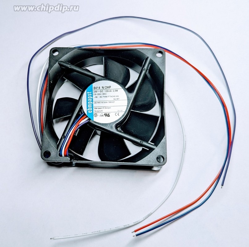 doc039786141 8014274520 Вентилятор Ebmpapst 8414 N/2HP 80x25 24V 109mA 4pin Hirschmann — изображение 1
