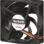 8008665645 9S0912F4011, Fan Tubeaxial 12VDC Square - 92mm L x 92mm H Ball 44.5 CFM (1.25m³/min) 3 Wire Leads Hirschmann