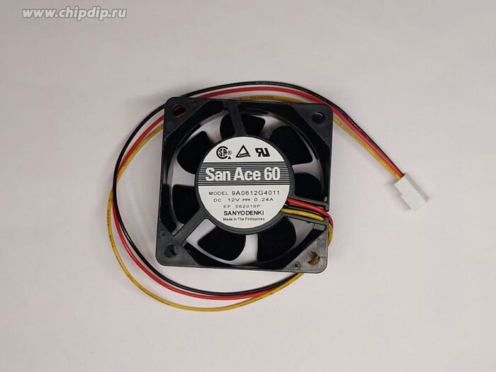 8006073737 9A0612G4011, Fan Tubeaxial 12VDC Square - 60mm L x 60mm H Ball 27.6 CFM (0.773m³/min) 3 Wire Leads Hirschmann — изображение 3
