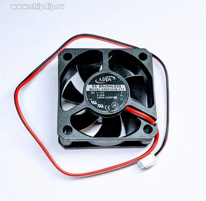 8027329587 Вентилятор ADDA AD5012UB-C73 12V 0.30A 50x20 2pin Hirschmann — изображение 2