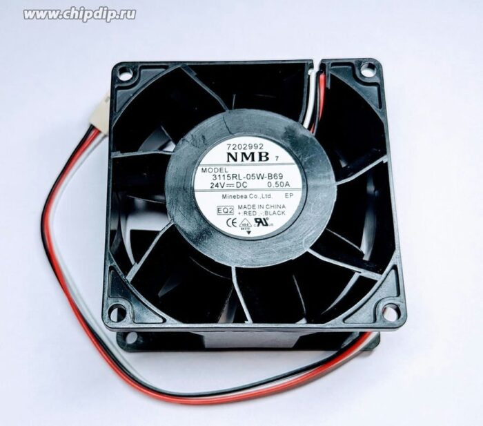 8010349522 Вентилятор NMB 3115RL-05W-B69 24V DC 0.50A 80X38 3pin Hirschmann — изображение 2
