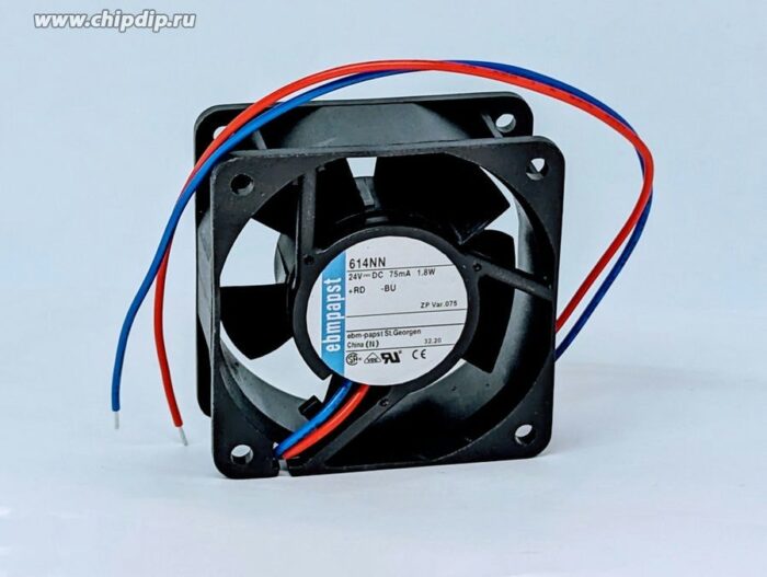 8010955523 Вентилятор Ebmpapst 614 NN 24V DC 75mA 1.8W 60x25 2pin Hirschmann — изображение 6