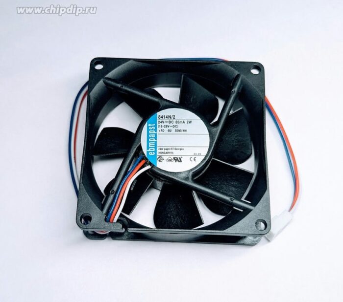 8020261526 Вентилятор Ebmpapst 8414N/2 DC 24V 85mA 2W 80x25 3pin () Hirschmann — изображение 2