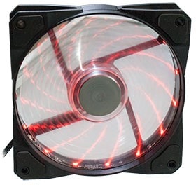 8027722622 CLR12025LL12SA-RD, вентилятор 120*120*25мм 12В с подсветкой красный, подшипник скольжения, 1700 об/м Hirschmann