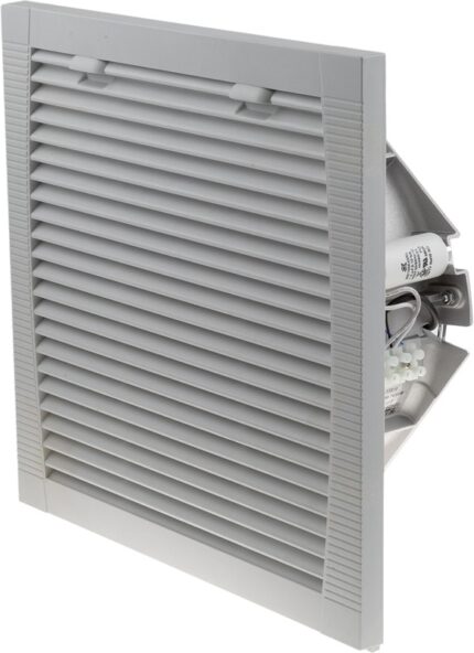 8000795685 Filter Fan, 230 V ac, AC Operation, 611.6m³/h Filtered, 1019.4m³/h Unimpeded, IP54, IP55, 317 x 317mm Hirschmann