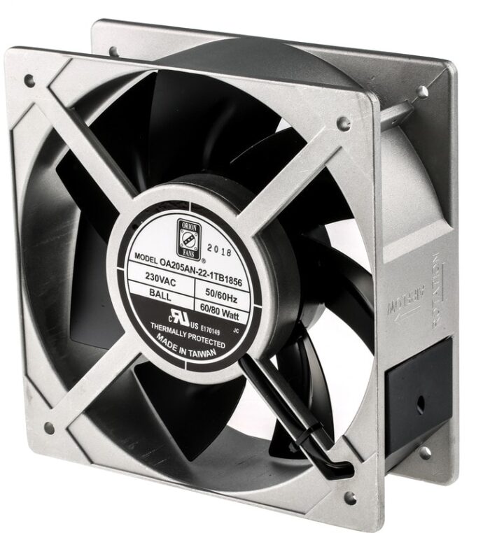 8000795689 Axial Fan, 230 V ac, AC Operation, 1002.4m³/h, 80W, IP56, 205 x 205 x 72mm () Hirschmann — изображение 3