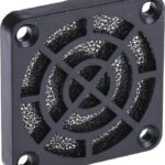 8009694893 Fan Filter for 40mm Fans, PUR Filter, ABS Frame, 40 x 40mm Hirschmann