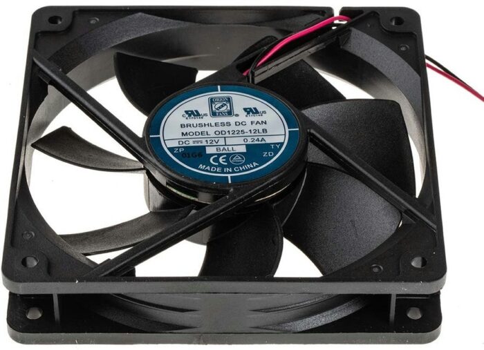 8009102505 Axial Fan, 12 V dc, DC Operation, 122.3m³/h, 3W, 240mA Max, 120 x 120 x 25mm Hirschmann — изображение 4