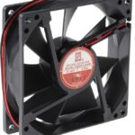 8009188532 Axial Fan, 60 V dc, DC Operation, 117.2m³/h, 12W, 200mA Max, 92 x 92 x 25mm Hirschmann
