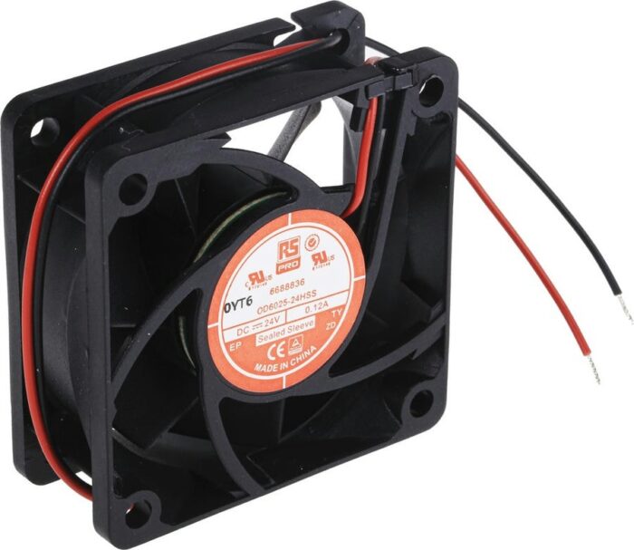 8009200328 Axial Fan, 24 V dc, DC Operation, 39.1m³/h, 3.6W, 120mA Max, 60 x 60 x 25mm Hirschmann — изображение 2