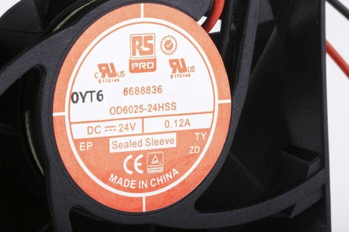 8009200328 Axial Fan, 24 V dc, DC Operation, 39.1m³/h, 3.6W, 120mA Max, 60 x 60 x 25mm Hirschmann — изображение 4