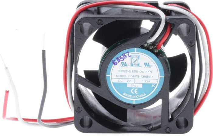 8009250953 Axial Fan, 12 V dc, DC Operation, 20.4m³/h, 2.64W, 200mA Max, 40 x 40 x 28mm Hirschmann — изображение 4