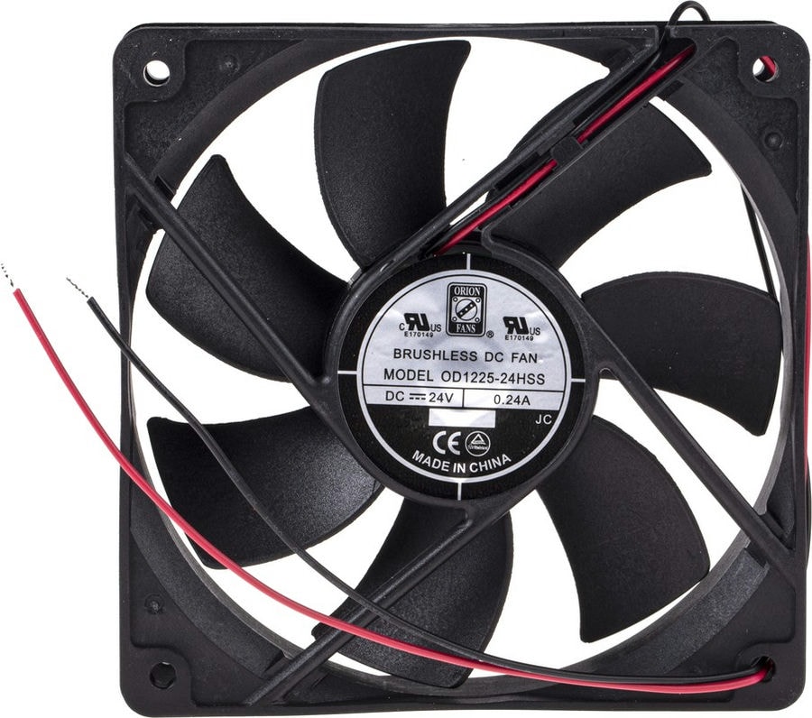 doc040932920 8009274852 Axial Fan, 24 V dc, DC Operation, 144.4m³/h, 5.8W, 240mA Max, 120 x 120 x 25mm Hirschmann — изображение 1