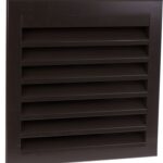 8009649992 Brown Aluminium Louvre, Parallel Slat, 351 x 351mm Hirschmann