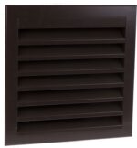 8009649992 Brown Aluminium Louvre, Parallel Slat, 351 x 351mm Hirschmann