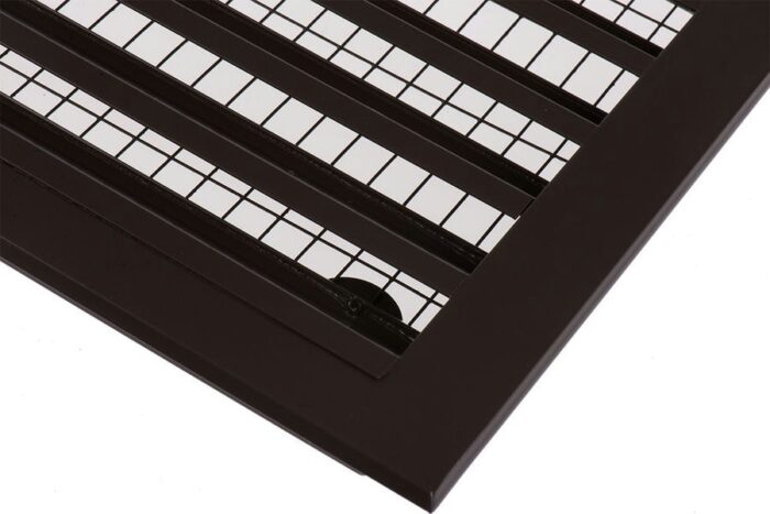 8009649992 Brown Aluminium Louvre, Parallel Slat, 351 x 351mm Hirschmann — изображение 4