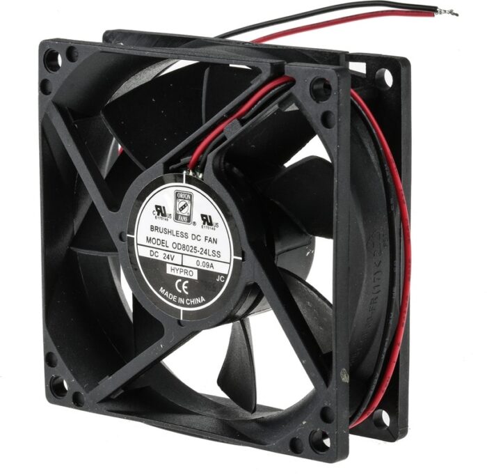 8009657843 Axial Fan, 24 V dc, DC Operation, 26cfm, 490mW, 50mA Max, 80 x 80 x 25mm Hirschmann — изображение 3