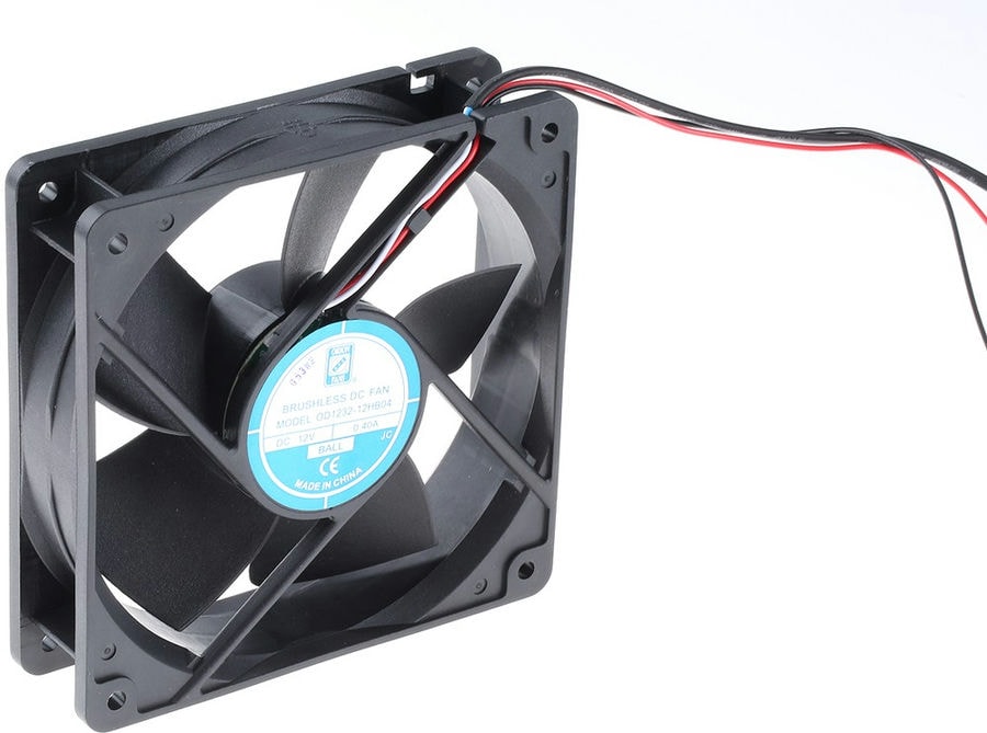 doc041002030 8009664687 Axial Fan, 12 V dc, DC Operation, 203.9m³/h, 4.8W, 600mA Max, 120 x 120 x 32mm Hirschmann — изображение 1