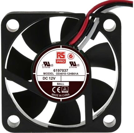 8009674043 Axial Fan, 12 V dc, DC Operation, 11.9m³/h, 1.2W, 100mA Max, 40 x 40 x 10mm Hirschmann