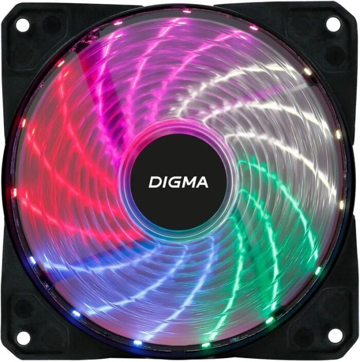 8056079370 Вентилятор для корпуса Digma DFAN-FRGB2 120x120x25mm 3-pin 4-pin (Molex)23dB 115gr LED Ret Hirschmann — изображение 3