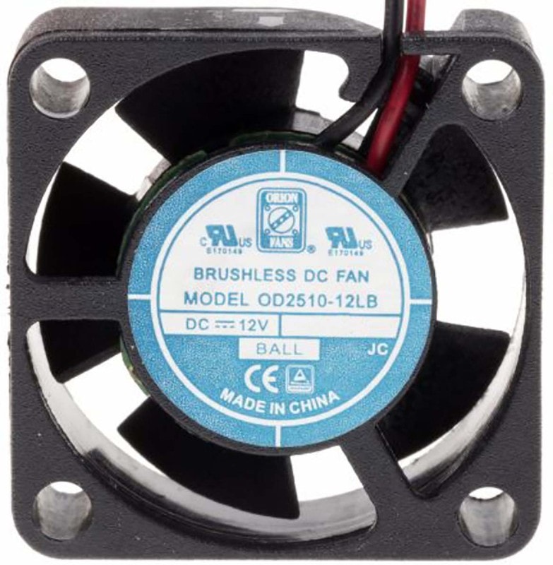 doc041028771 8009691704 Axial Fan, 12 V dc, DC Operation, 3.1m³/h, 480mW, 40mA Max, 25 x 25 x 10mm Hirschmann — изображение 1