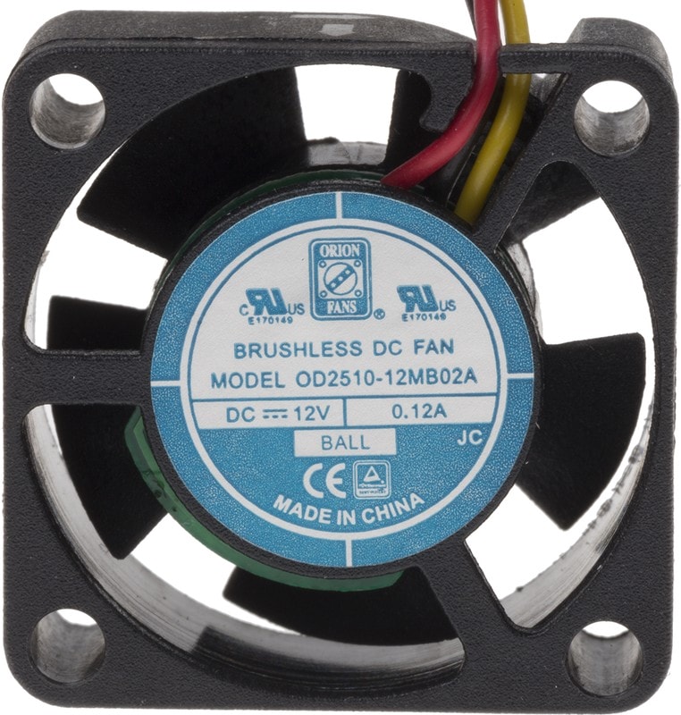 doc041028779 8009691706 Axial Fan, 12 V dc, DC Operation, 3.7m³/h, 1.44W, 80mA Max, 25 x 25 x 10mm Hirschmann — изображение 1