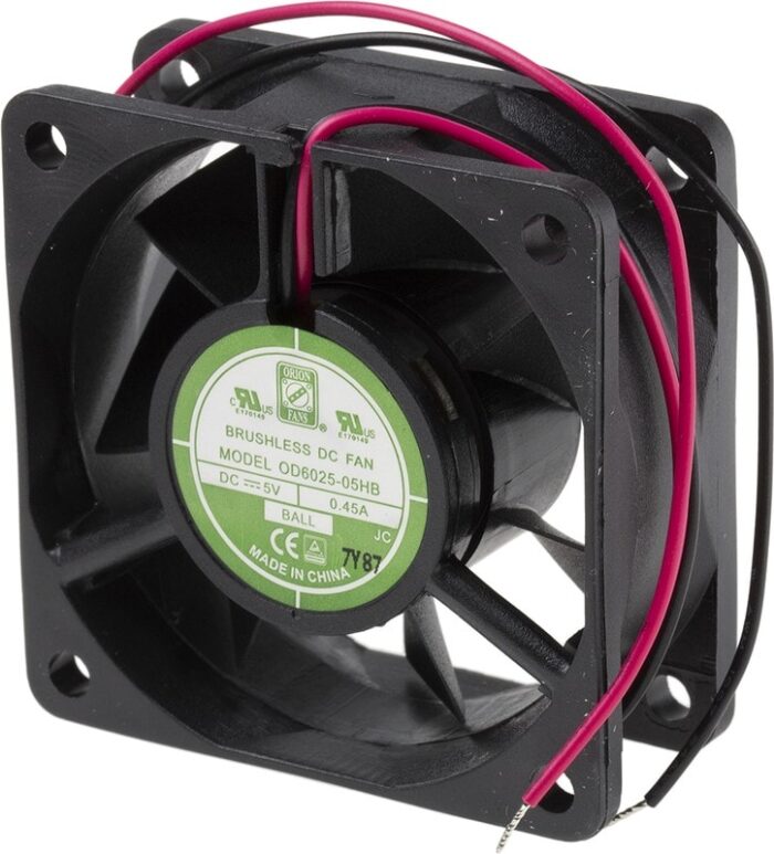 8009691724 Axial Fan, 5 V dc, DC Operation, 39.1m³/h, 1.4W, 350mA Max, IP55, 60 x 60 x 25mm Hirschmann — изображение 3